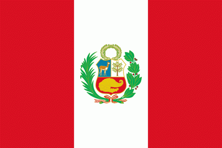 Peru Fahne mit Wappen